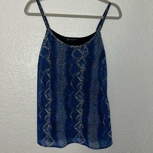 INC International Concepts cami style to with beaded straps. Fully lined Medium